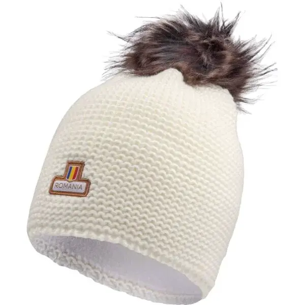 FLLÖS FANLINE HAT ROMANIA 7 Zimní čepice, bílá, velikost