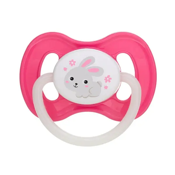 Canpol babies Svítící kaučukový dudlík třešinka 0–6m 1 ks růžový