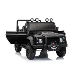 Elektrické autíčko Land Rover Defender 110 SVX 12V, černé, 4X4 pohon, LED světla, přední