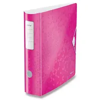 Pákový pořadač Leitz Wow, A4, 82 mm - růžový