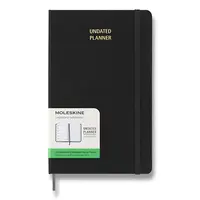 Diář Moleskine UNI, tvrdé desky - L, týdenní, nedatovaný, černý