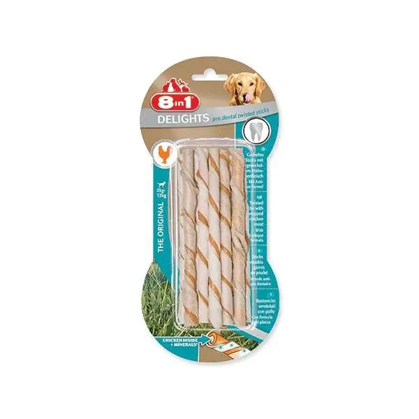 Pochoutka 8in1 Delights Dental kroucená žvýkací tyčinka 10ks