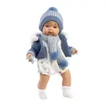 Llorens 38573 SASHA - realistická panenka se zvuky a měkkým látkovým tělem - 38 cm
