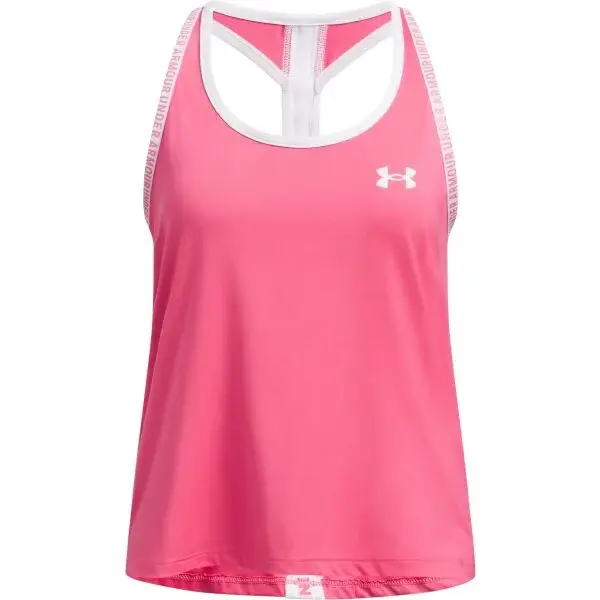 Under Armour KNOCK OUT Dívčí tílko, růžová, velikost S