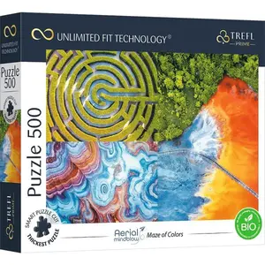 Trefl Prime puzzle 500 UFT - Letecký pohled: Bludiště barev