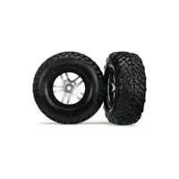 Traxxas kolo 2.2/3.0", disk SCT Split-Spoke saténový-černý, pneu SCT (2)