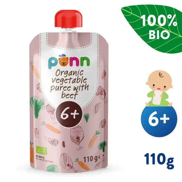 SALVEST Ponn BIO Hovězí maso se zeleninovým pyré (110 g)