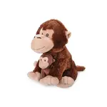 Opice plyšová 25cm sedící s mládětem