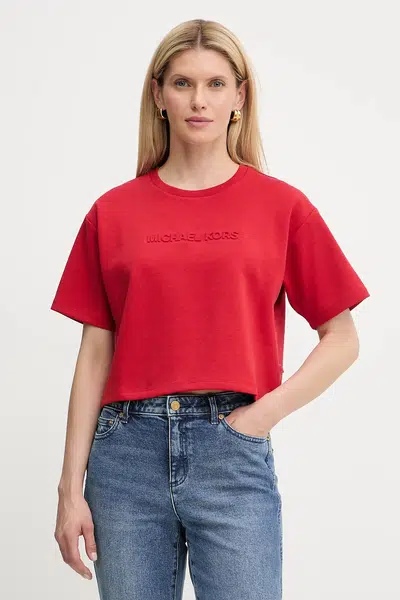 Tričko MICHAEL Michael Kors dámské, červená barva, MT551T65MF