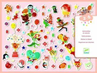 DJECO Set plastických samolepek party