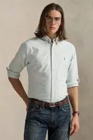 Bavlněná košile Polo Ralph Lauren pánská, zelená barva, regular, s límečkem button-down, 710953704