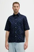 Bavlněná košile United Colors of Benetton pánská, tmavomodrá barva, regular, s klasickým límcem, 5UBMUQ05P