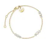 Rosefield Pozlacený náramek s čirými krystaly Triple JBTCG-J1020