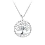 Preciosa Krásný stříbrný náhrdelník Strom života Sparkling Tree of Life 5329 00 (řetízek, přívěsek)