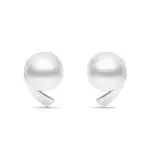 Brilio Silver Minimalistické stříbrné náušnice s pravými perlami EA595W
