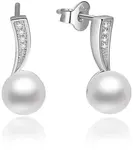 Beneto Stříbrné náušnice s pravými perlami AGUP1188