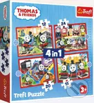 Mašinka Tomáš 4v1 (12,15,20,24 dílků) - puzzle z kategorie 15 - 60 dílků