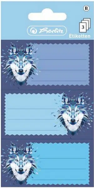 Herlitz - Etikety školní Wild Animals Vlk