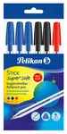 Pelikan - Kuličkové pero Stick supersoft 6ks