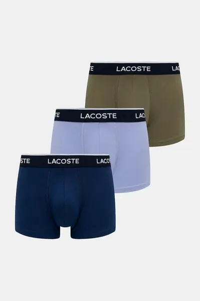 Boxerky Lacoste 3-pack pánské, bílá barva, 5H1300