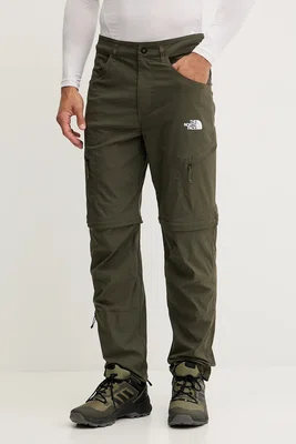 Outdoorové kalhoty The North Face Exploration pánské, zelená barva, NF0A8EC321L1