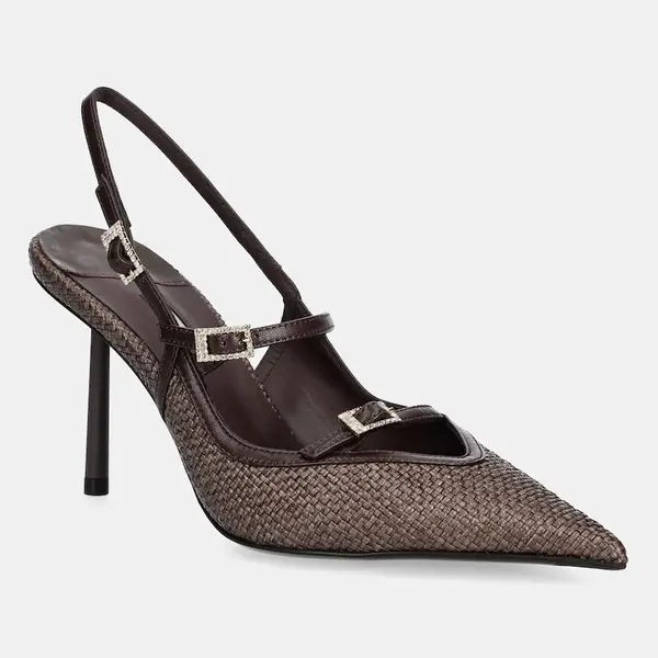 Lodičky Le Silla Chanel Morgana hnědá barva, 4213D080BXPPPAN748