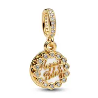 Pandora Pozlacený visací přívěsek Narozeninový dort Shine 763787C01