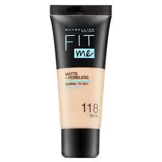 Maybelline Fit Me! Foundation Matte + Poreless tekutý make-up s matujícím účinkem 118 Nude 30 ml