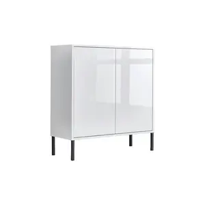 MID.YOU KOMODA, bílá, vysoce lesklá bílá, 79/86/33 cm