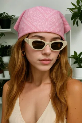 78581 Dewberry Ethnic Patterned Bandana-PINK