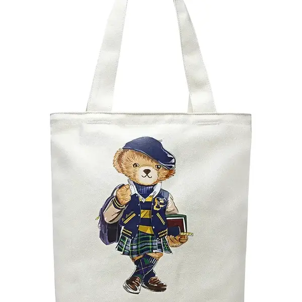 Dětská bavlněná kabelka Polo Ralph Lauren béžová barva, 9AR021