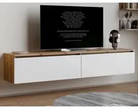 Závěsná TV skříňka Asko Living, 180 cm, dub artisan/bílá