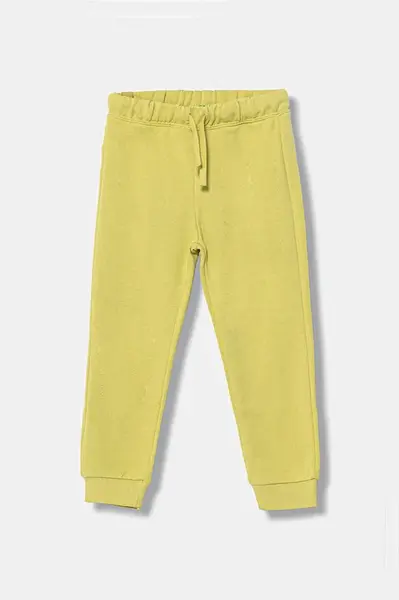 Dětské bavlněné tepláky United Colors of Benetton zelená barva, 3J68GF027