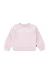 Kojenecká mikina Levi's PETER PAN COLLAR CREW NECK růžová barva, hladká, 1EN575