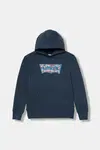 Dětská mikina Levi's ON THE ROAD BATWING HOODIE tmavomodrá barva, s kapucí, s potiskem, 9EP036