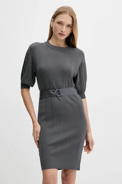 Šaty Armani Exchange šedá barva, mini, XW000775 AF10352
