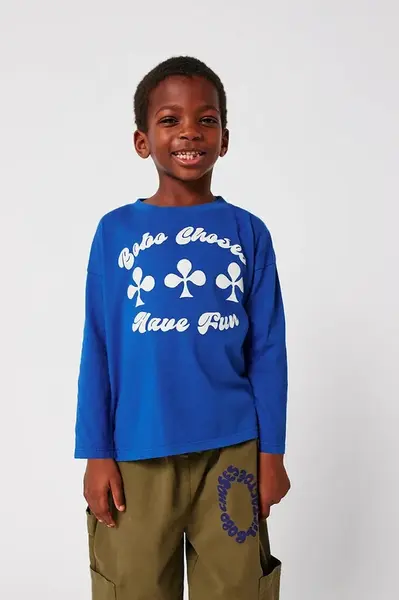Dětské bavlněné tričko s dlouhým rukávem Bobo Choses Have Fun