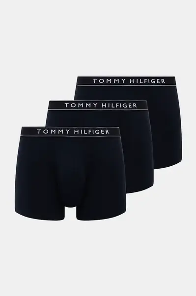 Boxerky Tommy Hilfiger 3-pack pánské, tmavomodrá barva, UM0UM03458