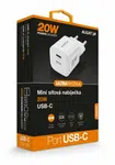 Chytrá síťová mini nabíječka ALIGATOR Power Delivery 20W, USB-C, bílá