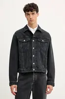 Džínová bunda Kenzo černá barva, přechodná, FF65DV3026C4