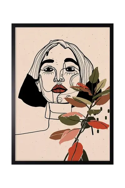 Nástěnná dekorace v rámu home & lifestyle LINEAR WOMAN 50 x 70 cm více barev