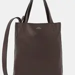 Kožená kabelka A.P.C. cabas maiko small hnědá barva, PXCBC.M61667