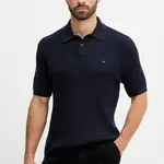 Bavlněné polo tričko Tommy Hilfiger pánské, tmavomodrá barva, MW0MW40701