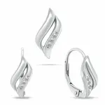 Brilio Silver Nádherný stříbrný set šperků se zirkony SET292W (náušnice, přívěsek)