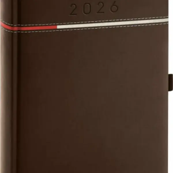 Denní diář 2026 Tomy hnědo-červený