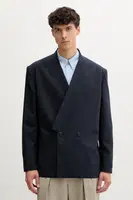 Vlněné sako Kenzo pánské, tmavomodrá barva, FE65VE1309GE