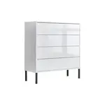 MID.YOU KOMODA, bílá, vysoce lesklá bílá, 79/86/33 cm