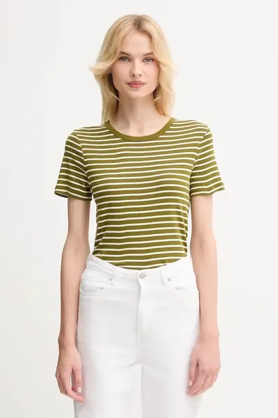 Bavlněné tričko United Colors of Benetton dámské, růžová barva, 30YSE16A0