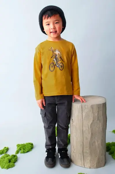 Detská bavlnená košeľa s dlhým rukávom Mayoral