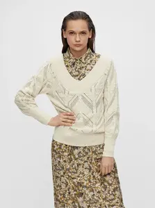 Krémový sveter .OBJECT Melanie